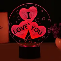 Romantische Valentine Ich liebe dich 3D Ballons Herzform LED Nachtlicht Stimmung Lampe Hochzeit Party Decor Liebhaber Paar Geschenke anpassbar