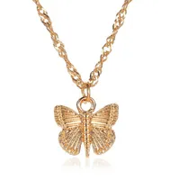 2020 Cadena de Oro de la nueva vendimia collar de mariposa señora de las mujeres de la boda collares para los regalos de San Valentín