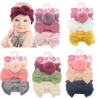2020 17 Styles Baby Girls Headband 3pcs/Set Bow Knot Ball Donut Headbands Hair Turban Hairband Toddlers Children Kids Hair Accessories