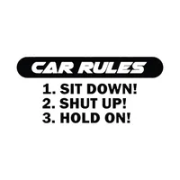 20 * 9.1cm Auto Regeln für Fenster lustig Auto Aufkleber Aufkleber Verbot