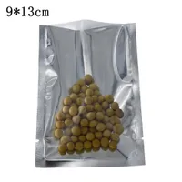200 Pieces 9x13cm Clear Aluminum Foil Open Top Bags Heat Seal Translucent Mylar Dried Food Nut Candy Package Pouch Vacuum Storage Bags