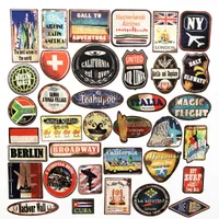 Wholesale 36pcs/Lot Vintage Beach Surfing Sign Travel City Country Stickers Skateboard Laptop Notebook Luggage Travel Case Vinyl Decals