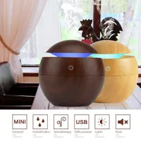 130ml Multifunction USB Aroma Essential Oil Diffuser Ultrasonic Cool Mist Humidifier Air Purifier 7 Color Change LED Night Light for Office
