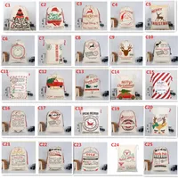 عيد الميلاد أكياس Monogrammable عيد الميلاد هدية أكياس قماش الرباط حقيبة سانتا كلوز الغزلان الطباعة 29 تصاميم 50 70CM *