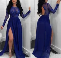 Sexy Big Bust Bling Plus Size Robe Soirre Long Evening Dress For Fat Women  African See Though Long Sleeve High Split Party Gown From Forever_love_u,  $216.09