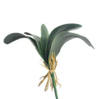 Real Touch Orchidee Blattanlage 10 stücke Künstliche Schmetterling Grüne Pflanzen 5 Blätter für Hochzeitsblume Floral Zubehör