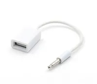3.5mm Maschio Aux Audio Plug Jack to USB 2.0 Femmina Converter Cable Cable Car Musica MP3 per Samsung S5 S6 Telefono cellulare