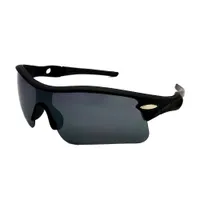 Luxe-top designer oo9206 zonnebril pad Aziatische fit gepolijst zwart / grijs spiegel iridium lens man rijden o eyewear