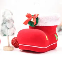 Boże Narodzenie Gift Candy Bag Lovely Party Festival Decoration Santa Claus Buty Boot Shoes Christmas Decor Ozdoby Buty Drzewo Wisiorek 1 PC