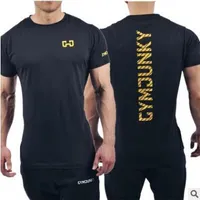 Neue designer sommer hemd baumwolle gym fitness männer t-shirt kleidung sport t shirt männlich drucken kurze hülse lauft shirt