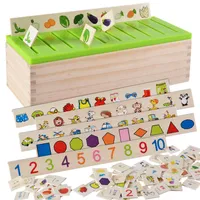 Matematiksel bilgi sınıflandırması bilişsel eşleştirme çocuklar montessori erken eğitici çocuklar için oyuncak ahşap kutu hediyeler öğrenmek