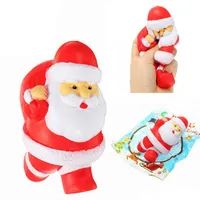 Hot Jumbo Kawaii Squishy Slow Rising Рождество отец Санта-Клаус телефон ремешок мягкий сладкий хлеб торт ароматные детские игрушки