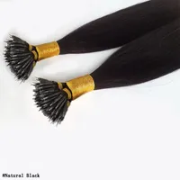 New Pre Bonded Straight Remy Nano Ring I Tip Human Hair Extensions 1g/s 100s Factory wholesale