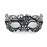 Halloween-Maskerade für Schönheit Frauen Metallmaske Shiny Strass Augenmaske
