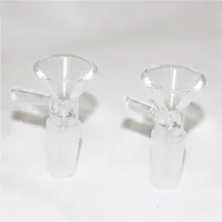 물 담뱃대 14mm 유리 그릇 두꺼운 pyrex 투명 유리 그릇 시트 손잡이 봉지 봉지 흡연 물 파이프