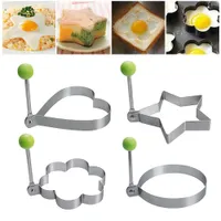 Pancake-Form Edelstahl-Ei-Form-Omelett-Form-Backen-Gebäck Werkzeuge Küchenzubehör Stern-Form Bakeware