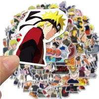 100 PCS nouveau design Naruto imperméable l'anime autocollants Graffiti pour le bricolage autocollant sur Valise Bagages portable vélo Planche à roulettes de voiture