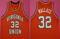 Virginia University University Ben Wallace # 32 Orange College Retro Koszykówka Jersey Męskie Zszyte Nazwa niestandardowa Koszulki