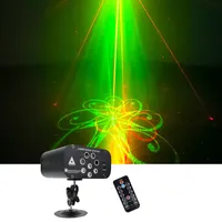 Sharelife 128 RG Lazer Gobos Projektör Işık Karışık RGBW LED Efekt Uzaktan DJ Parti Ev Gig Sahne Aydınlatma YSH-8Len-RG