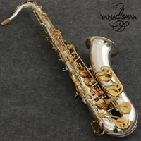 Neues Tenor Yanagisawa T-WO37 B flaches Tenorsaxophon, das Goldschlüsselmusik Instrument-Saxophon-Berufsniveau versilbert Freies Verschiffen