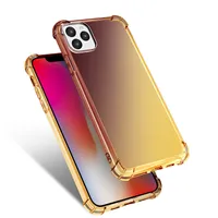 Luxe gradiënt Rainbow Color TPU Soft Case voor iPhone 11 PRO MAX XS MAX X SAMSUNG HUAWEI 4-HANGEL KUSSEN