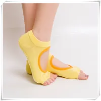 Designer-Yoga Socks Non Slip Massage Ankle女性ピラティスフィットネスカラフルなつま先の耐久のダンスグリップエクササイズプリントジムダンススポーツソックス