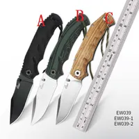 NEW TOP GRADE OEM Enlan EW039 folding knife 8CR13 blade G10 or zebra handle 58-60 hardness camping outdoor pocket EDC tools wholesale price