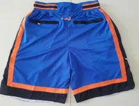 Neue Shorts Team Shorts Vintage Basketball Shorts Reißverschluss Tasche Running Kleidung New York Blue Gerade fertig Größe S-XXL Mix Alle Trikots bestellen