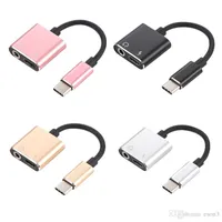 Type C Aux Audio Cable Adapter USB Type C to 3.5mm Headphone Jack 2 in 1 Charger Adapter For Type C Samsung