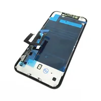 Premium Incell Kvalitet LCD Pantalla Mobiltelefon Touchpaneler för iPhone 11 Svart Färg med metallplatta