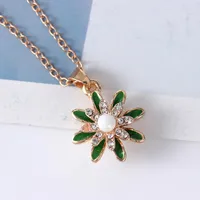 Collar de la flor de la marca de Corea nueva joyería de la declaración de la manera Mujer Maxi Gargantilla collar de perlas de imitación caliente Neckalce Accesorios