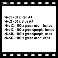 Guanti no1-50xred NO2-50XBlue Guanti No12-100xGreen Neon Bands No13-100XGreen / Band Purple Noaa-100xGreen / Purple Caps NO47-100xGreen Neon Neon