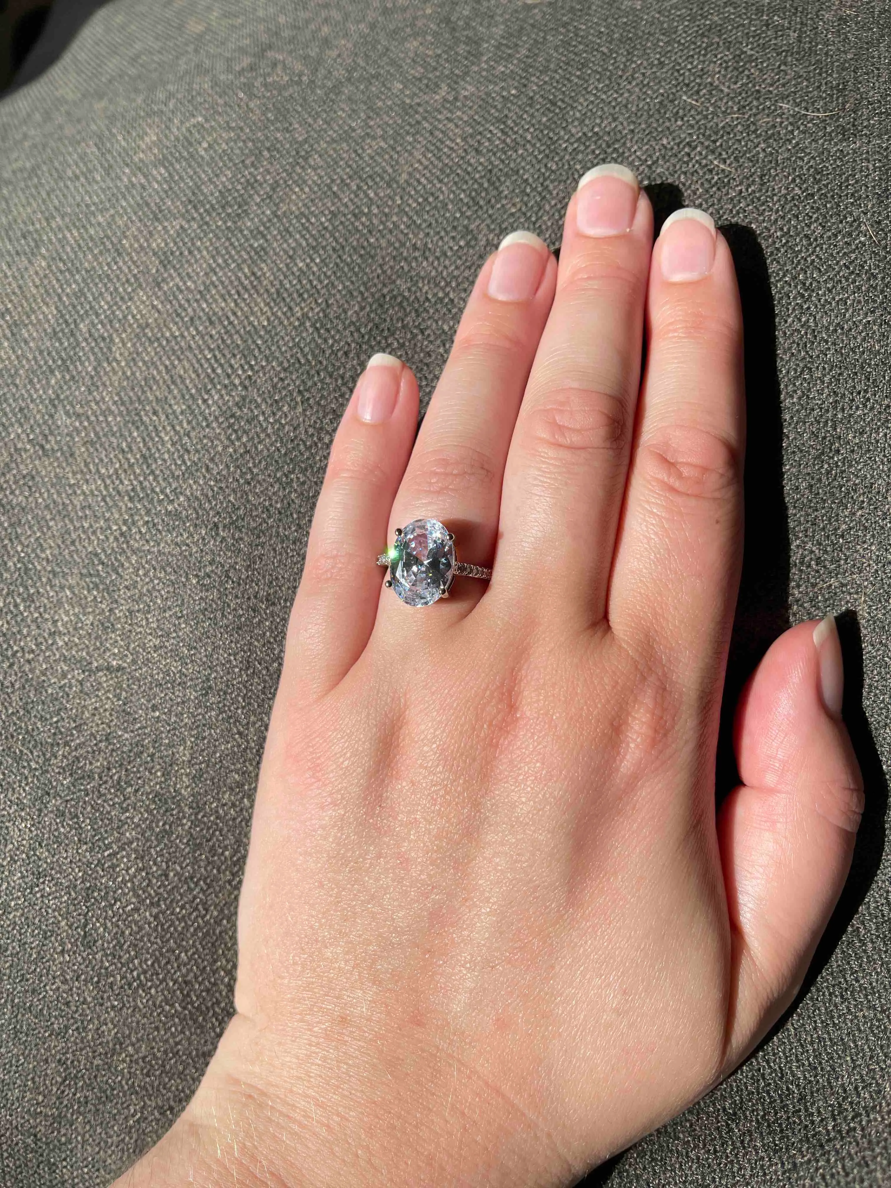 Anneaux De Mariage Pour Femmes Mode Silver Cubic Zirconia Engagement Ring Pour Les Femmes Simulate Diamond Ring Jewelry Du 3 01 DHgate