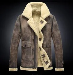 Gabardina de cuero para hombre, para invierno, grande y alto, informal,  ajustado, abrigo largo de guisante con muescas, abrigo de lana de un solo