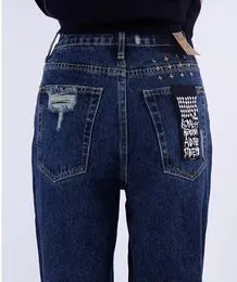  Pantalones anchos para mujer, jeans de cintura alta, nuevos  jeans de pierna ancha para mujer, jeans holgados de cintura baja elásticos  para mujer, Negro - : Deportes y Actividades al Aire