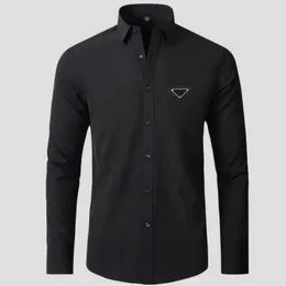 Chemise à Manches Longues Pour Hommes Printemps Automne - Décontractée Col Coton Poche Respirante En Lin Et Coton Noire Blanche