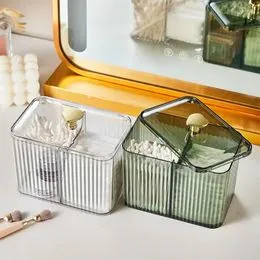 DASITON Rangement Maquillage avec 2 Tiroirs,Rangement Coiffeuse Anti- Poussière,Organisateur Maquillage de Grande Capacité,Boite Rangement Maquillage pour Salle de Bain,Chambre à Coucher(Crème