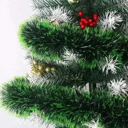 REZUOFI 1 Pcs Guirlande de Noël Métallique Torsadée Ornements Suspendus Guirlande de Noël pour Arbre de Noël Décoration Intérieure Extérieure Fournitures de Fête