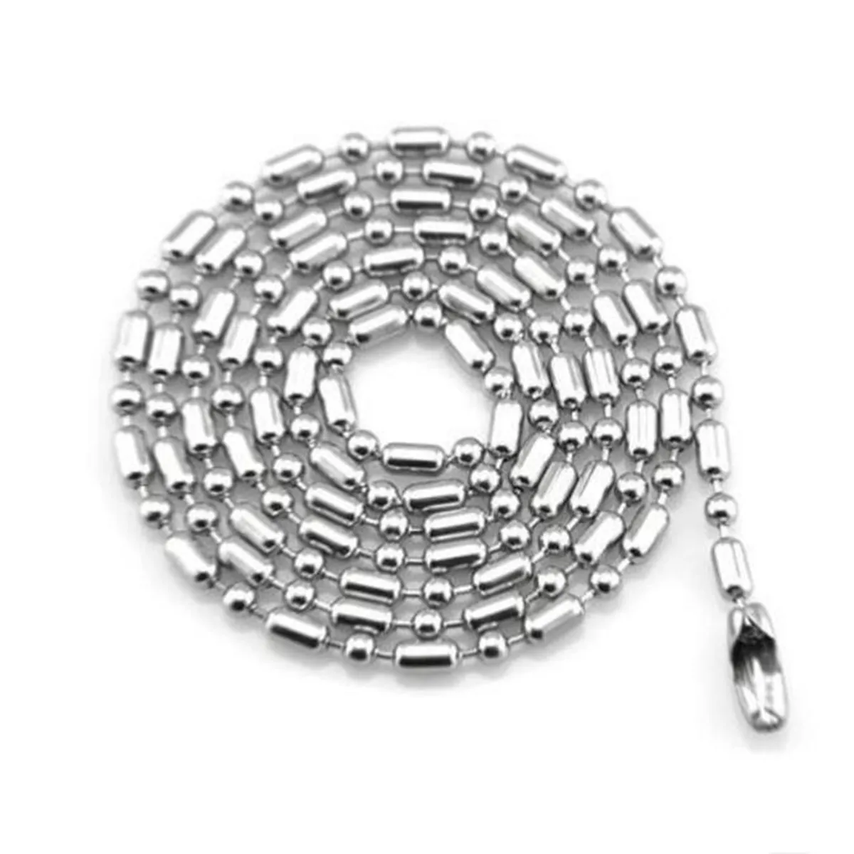 50pcs/lot 10/12/15CM 2.4mm Ball Chain Bead Chains Fits Key Ring