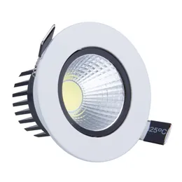 9W LED Down Light COB Dimmable LED Inbyggd tak Downlights Lamp de Luz de Techo för hembelysning dekorera