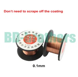 Partihandel 0,1mm Koppar Lödning Solder PPA Emelled Reel Wire Line Roll Fly Line Jump Wire 1000pcs / Lot