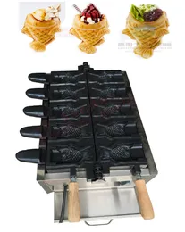 Spedizione gratuita ~ paghi uno prendi 6 regali Elettrico 110v 220v Ice cream Taiyaki maker machine 5 pezzi una volta