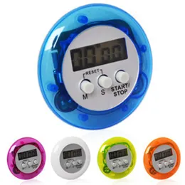 600 pz/lotto Timer da cucina digitale rotondo Assistente da cucina Mini Digital LCD Kitchen Count Down Clip Timer Alarm Da DHL Spedizione gratuita