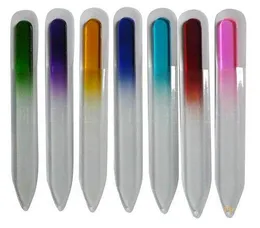 14cm Fashion Colorful Crystal Glass File Buffer Nail Art Buffer Files For Manicure UV Polish Tool Nail Art