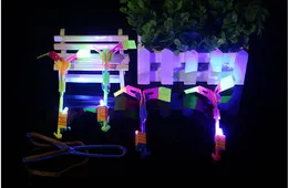 LED LED LED Rakiet Bamboo Dragonfly Parachute Light Strzelanie Katapult Flying Strzały Dzieciowe zabawki dla dzieci Prezenty