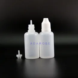 100 garrafas plásticas do conta-gotas do pe do ldpe dos pces 30 ml com tampões e pontas da prova da criança garrafas longas squeezeable