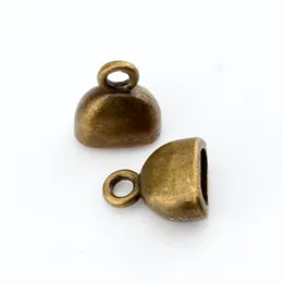 Gorąco ! 100 SZTUK Antique Bronze Cynku Cyngu Cup Cord End Cap Stopper 10x13mm DIY Jewelry