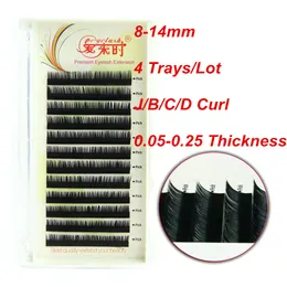 Partihandel-Eyelashes Extension 3d Volume Silk Koreansk Värme Resisant Fiber Naturlig Lång Fri frakt