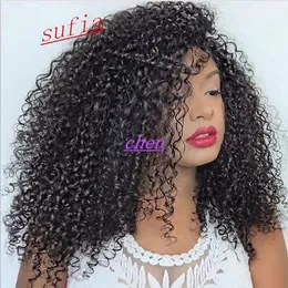 Top Soft Brasilian Human Clip Ins Hair Deep Jerry Curly Obehandlade Virgin Remy Naturliga Svart Extensions