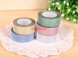 Fedex DHL Free Shipping 10M Longth China wholesale Christmas Glitter DIY Tape 15mm Width ,500pcs/lot